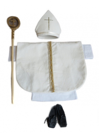 Bischof modern oder Nikolaus in weiß - Bekleidungsset